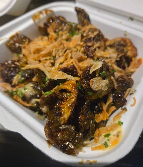 Small Fried Brussels Sprouts.