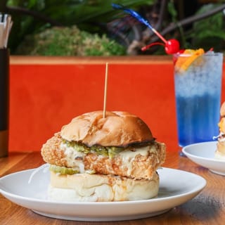 Spicy Fried Tofu Sandwich