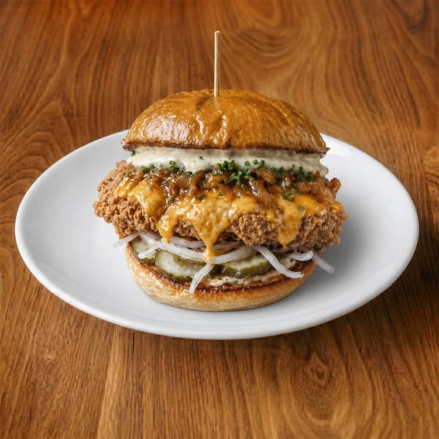 Mr. Onion Chicken Sandwich.