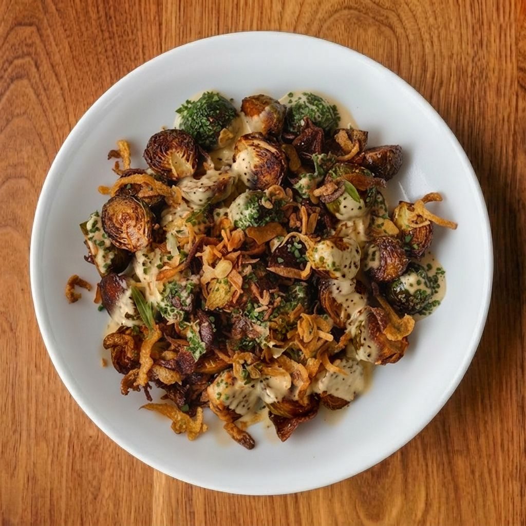 Small Fried Brussels Sprouts.