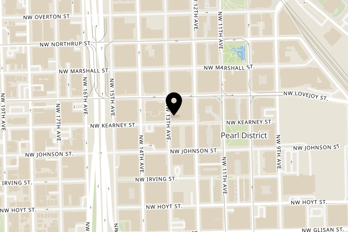 Map showing the location of Jojo Northwest 13th Avenue on 902 Northwest 13th Avenue in Portland